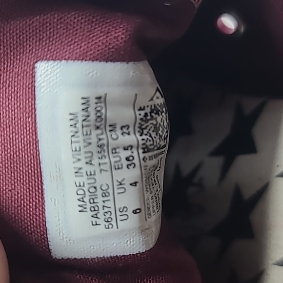 Converse Ctas Miley Cyrus  Patent Pink Dark Burgundy - Picture 5 of 8